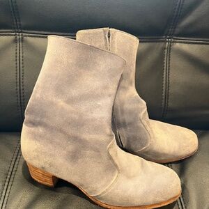 Glam Rock Blue Suede Boots